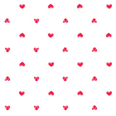 Seamless pattern with fingerprint hearts