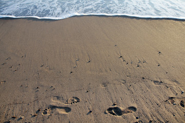 Footsteps on the sand