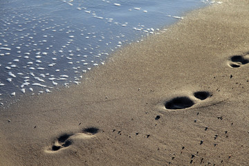 Footsteps on the sand