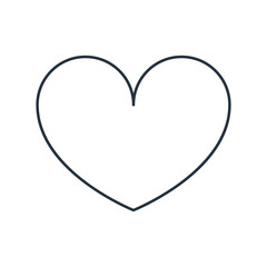 Heart isolated line icon on white background