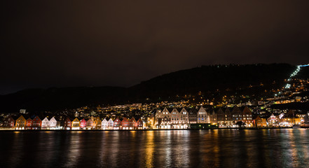 Naklejka na ściany i meble Norwegian City Bergen