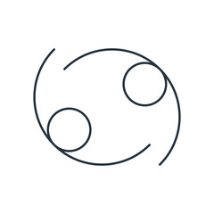 Hugs isolated line icon on white background