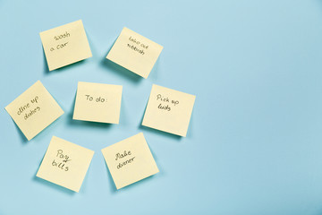 Blue Monday! - The most depression day of the Year. Yellow sticky stickers notes post-it. - 133314872