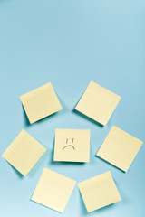 Blue Monday! - The most depression day of the Year. Yellow sticky stickers notes post-it. - 133315086
