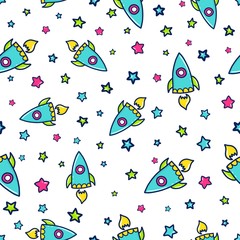 Doodles cute seamless pattern