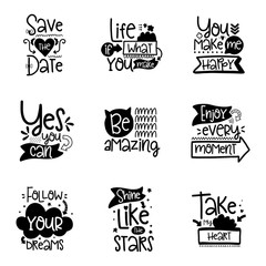 Vector calligraphy with decor elements