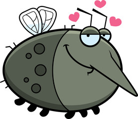 Cartoon Mosquito in Love