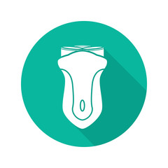 Shaver flat design long shadow icon