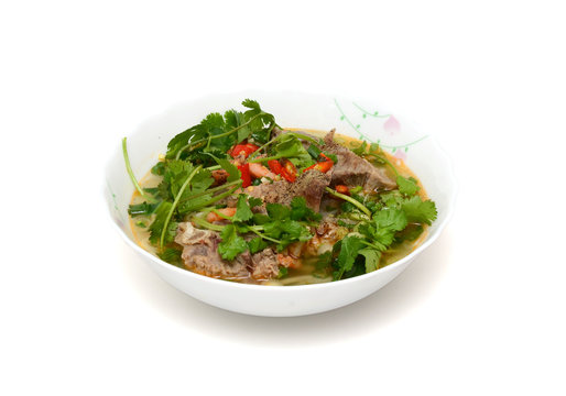 Hu Tieu or Vietnamese Pork Rice Noodle Soup