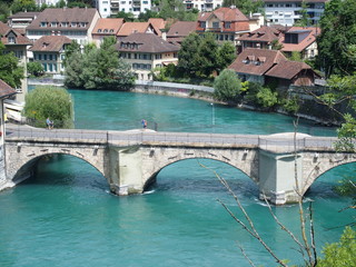 Stone bridge in city of Bern