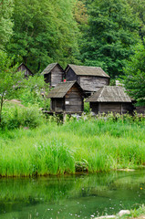 Wooden water mills in Jajce - Bosnia and Herzegovina