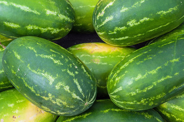 tasty melons on a market