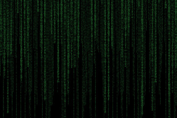 Abstract green technology background. binary computer code. Prog