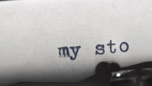 my story - Typed on an old vintage typewriter