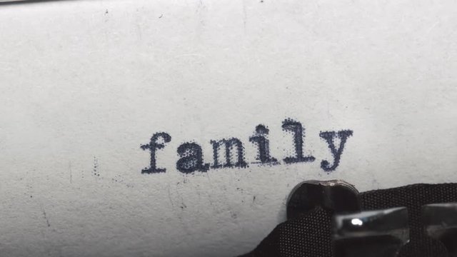 family legend - Typed on an old vintage typewriter