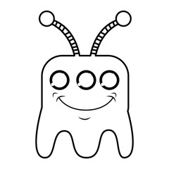 monster comic character icon vector illustration design