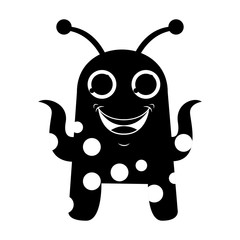 monster comic character icon vector illustration design