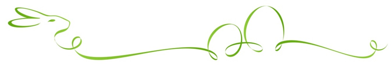 Fototapeta premium Kalligraphie Ornament mit stilisiertem Osterhase und Ostereiern