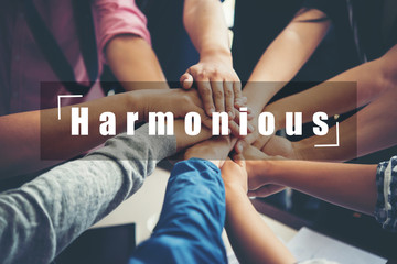 Teamwork togetherness collaboration, business teamwork concept.
