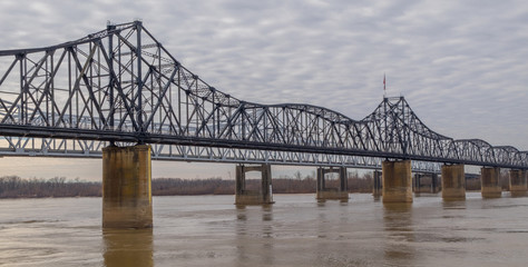 Bridge over the Mississippi River at Vicksburg, Mississippi