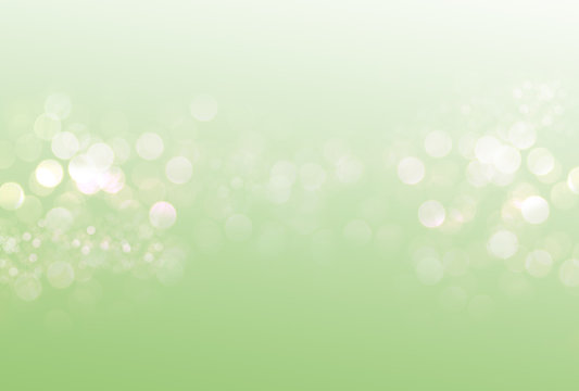 Abstract Bokeh Soft Light Green Color Background