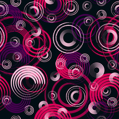 Abstract seamless pattern for girls, boys, clothes. Creative vector background with dots, geometric figures,stripes circles.Funny wallpaper for textile and fabric. Fashio nstyle. Colorful bright.