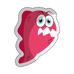 bacterium comic character icon vector illustration design