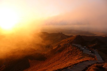 Coucher de soleil sur le Sancy