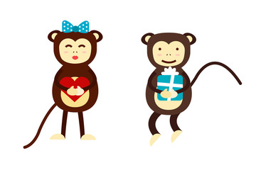 Monkey vector illustration.