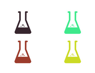 Vector colorful set of lab material set icons