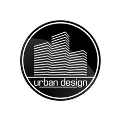 urban design logo logotype building construction house company