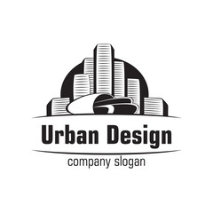 urban design logo logotype building construction house company