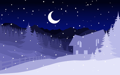 Obraz na płótnie Canvas winter background - vector illustrations