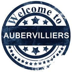 aubervilliers stamp on white background