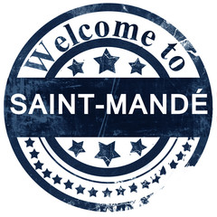 saint-mande stamp on white background