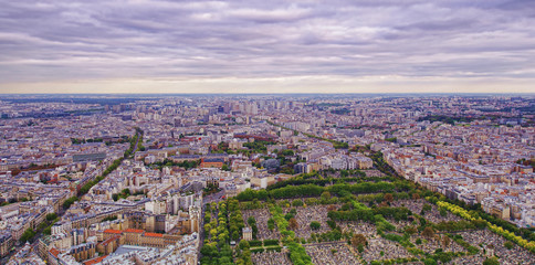 wide view of Paris city