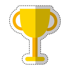 trophy cup isolated icon vector illustration design