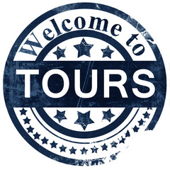 tours stamp on white background