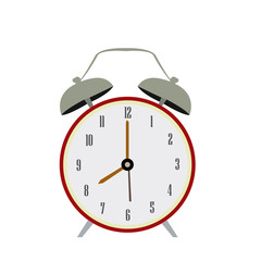 Isolated retro alarm clock on a white background, Vector illustration