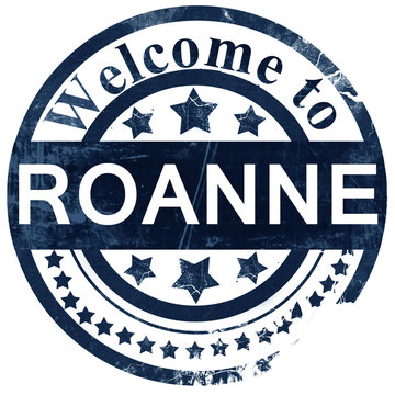 roanne stamp on white background