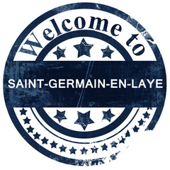 saint-germain-en-laye stamp on white background