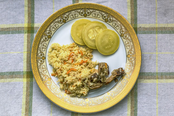 Pilaf with meat