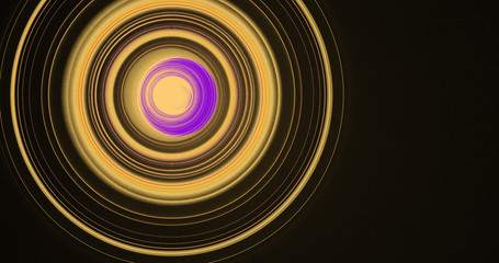 Yellow And Purple Abstract Lines Curves Particles Background