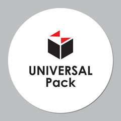 logo packaging pack black red white company