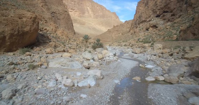 Aerial, Gorges Du Todra, Todra Gorge, Morocco. Ungraded Material