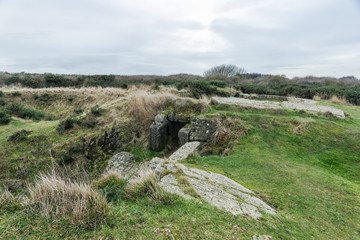  German bunkers of Longues sur Mer. Normandy, France