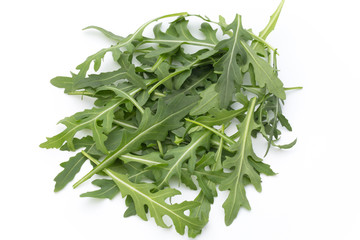 Fresh dill on the white background.