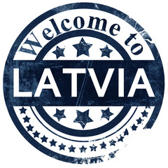 Latvia stamp on white background