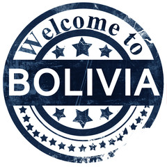 Bolivia stamp on white background