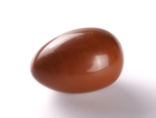 Chocolate egg isolated on white